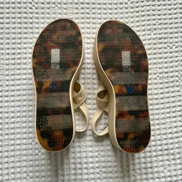 Rothy’s Women’s The Lightweight Wedge Sandal in Salt/Cream/Ivory Strappy: 7.5 - Picture 3 of 6